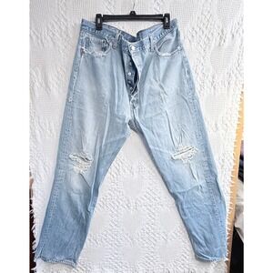 Vintage 1996 Levis 501xx Mens 46x29 Blue Denim Straight Leg Button Fly USA 90s
